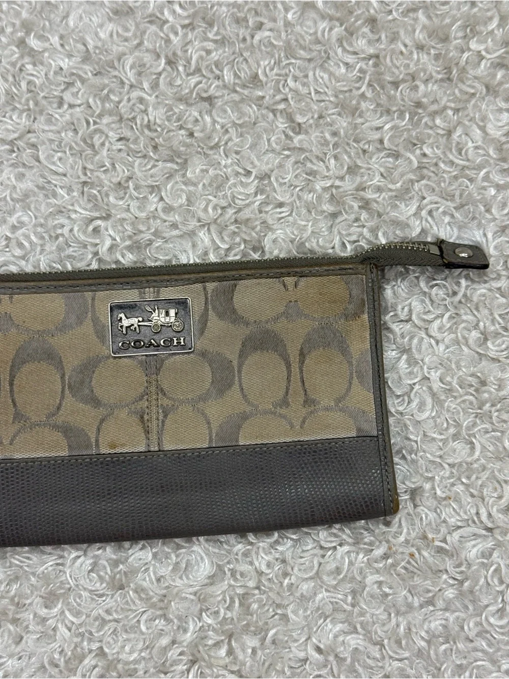 Coach Signature Canvas Wristlet Wallet